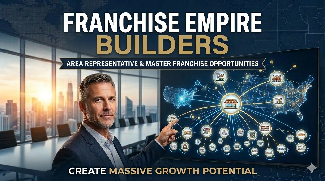 Become a franchise empire builder through area representative and master franchise opportunities.