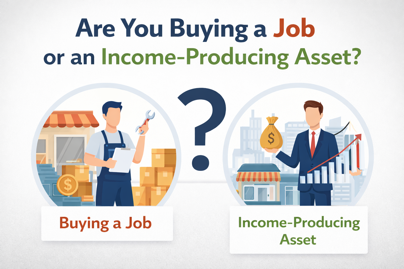 Are you buying a job or an income producing asset?