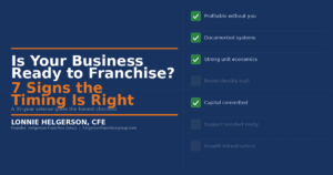 Is your business ready to franchise checklist — Lonnie Helgerson CFE